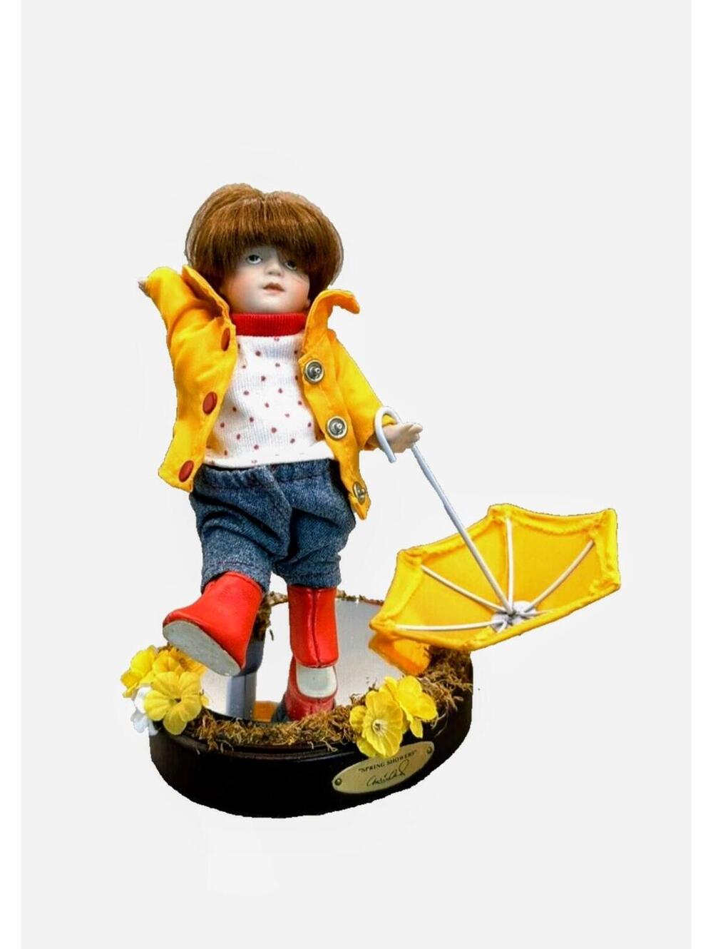 Marie Osmond Spring Showers Collectible Doll with Umbrella Limited Edition